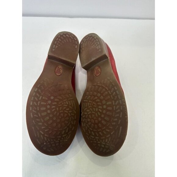 Sofft Women's Red Leather Chain Loafers Slip On Comfort Shoes Flats Size 6M - Picture 6 of 14